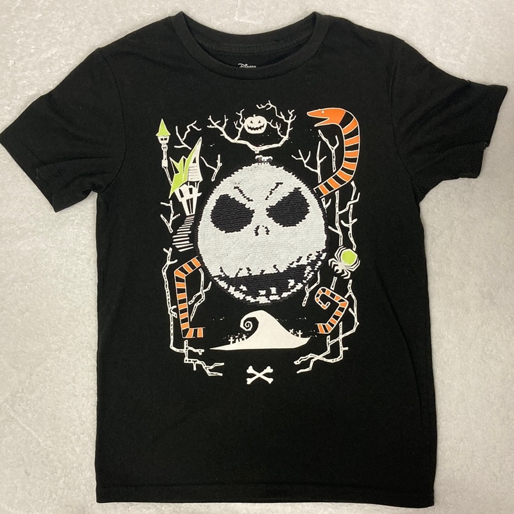 Disney Tim Burton Nightmare Before Christmas Jack Skellington flip sequin med